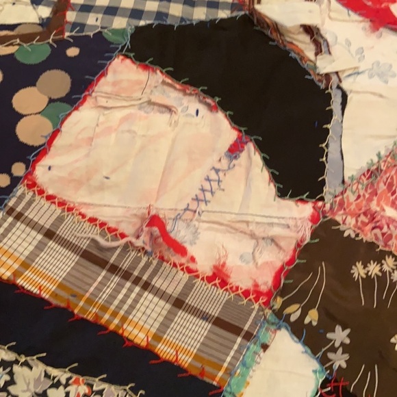 OLD ANTIQUE VINTAGE Crazy Quilt Pieced Farmhouse - Picture 12 of 16